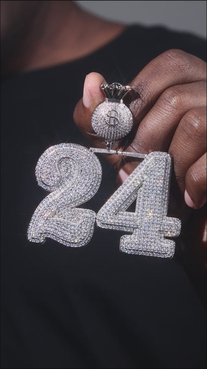 Custom Big No. Name Pendant