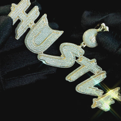 Custom Letter  Name Pendant gold